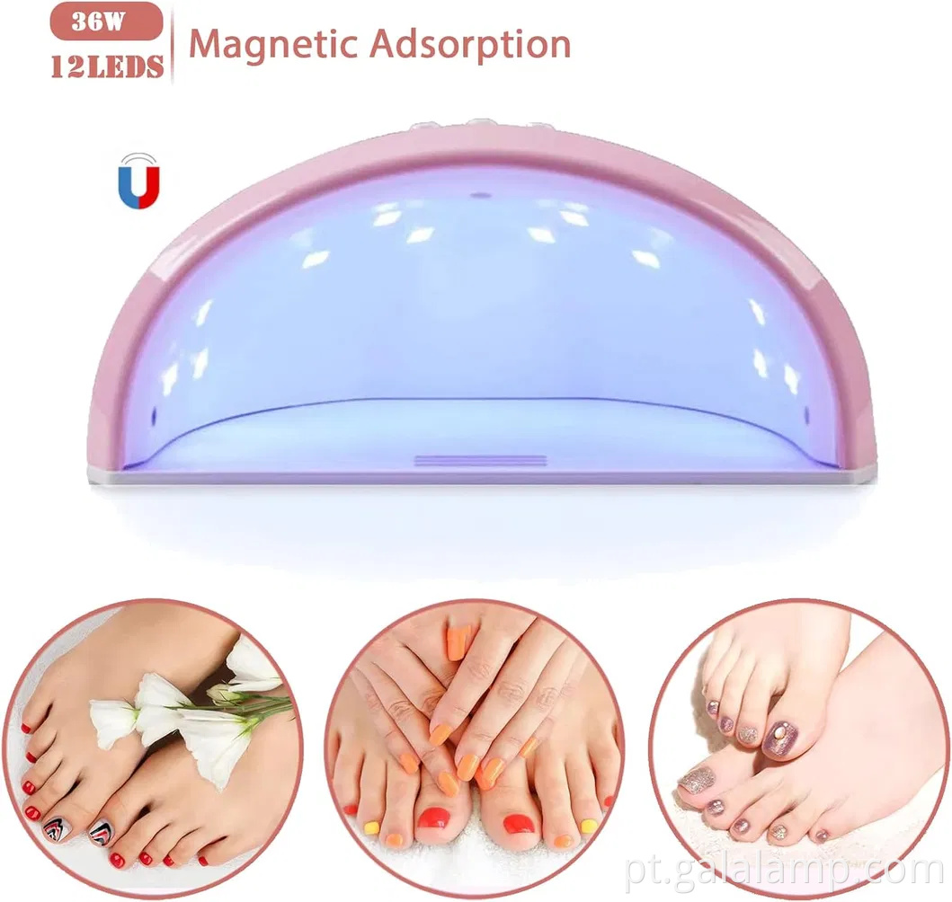 Secador de uvas UV compacto com tela LED para cura rápida em gel